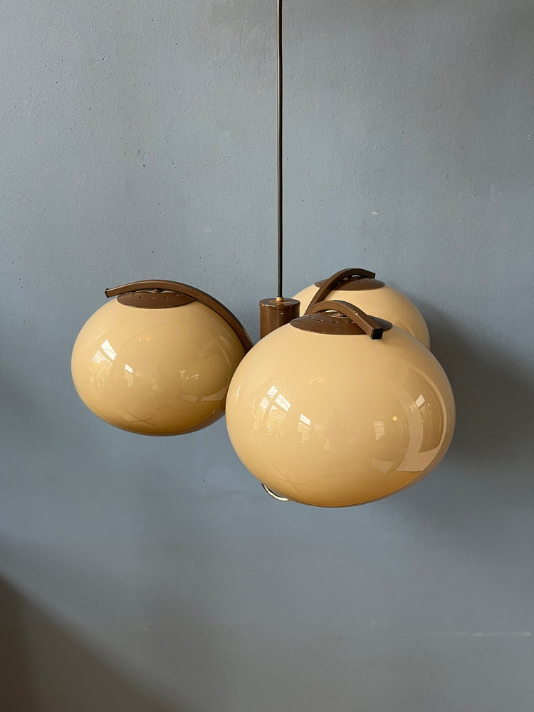 Herda Space Age Pendant Light / Vintage Acrylic Glass Chandelier | Mid Century Modern Lamp | Retro 70s Mushroom Lighting