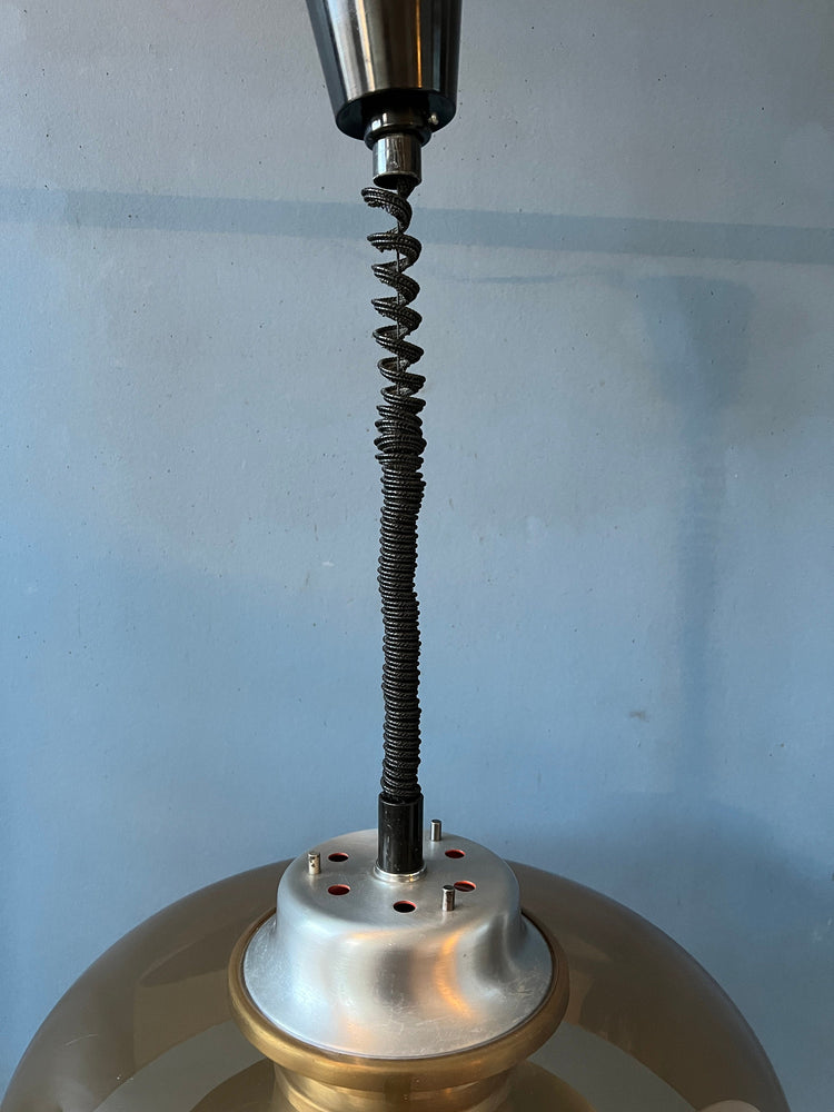 Mid Century Orange Herda Space Age Pendant Light
