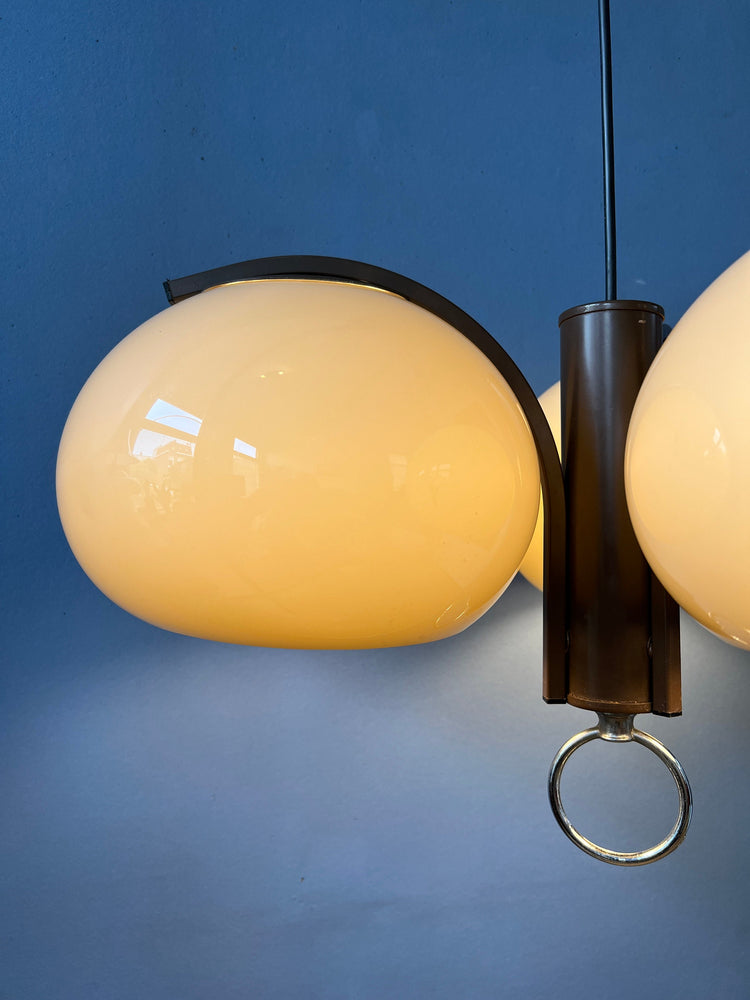 Herda Space Age Pendant Light / Vintage Acrylic Glass Chandelier | Mid Century Modern Lamp | Retro 70s Mushroom Lighting