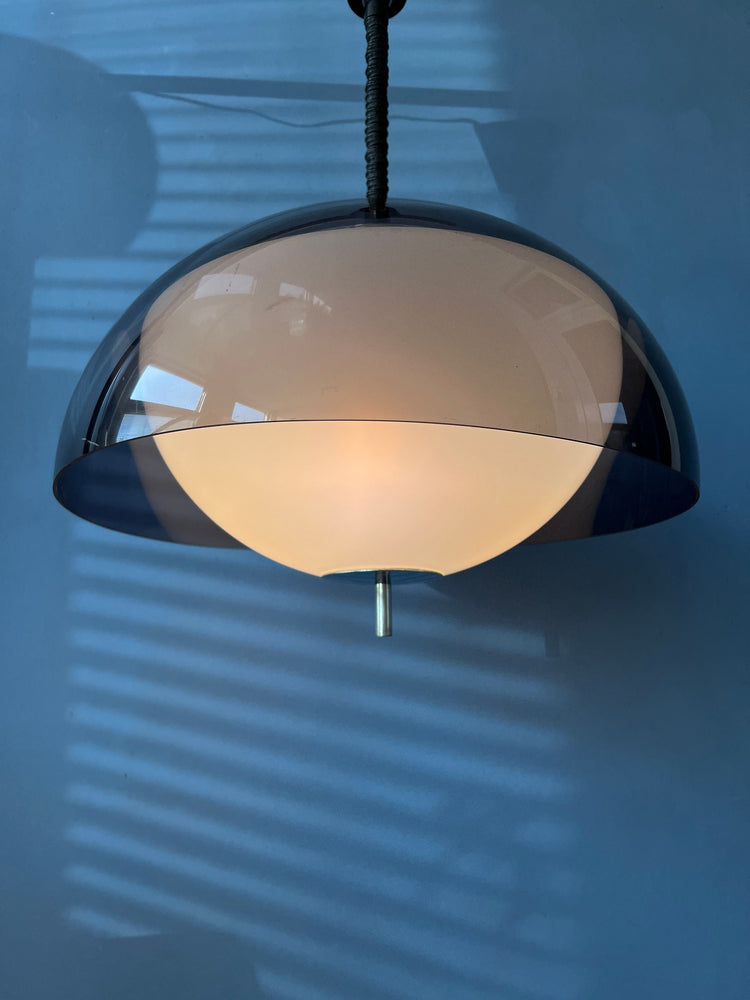 Mid Century Dijkstra Space Age Light Fixture / Purple Vintage Pendant Lamp