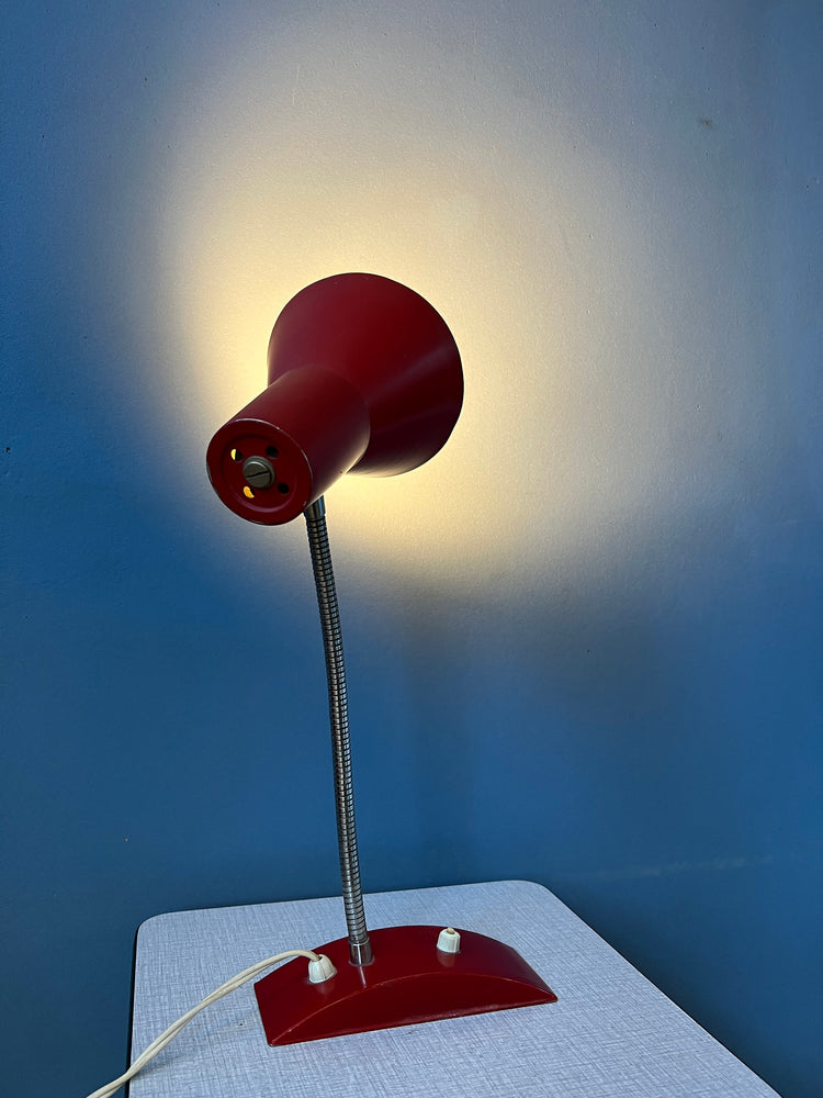 Flexible Vintage Red Space Age Table Lamp