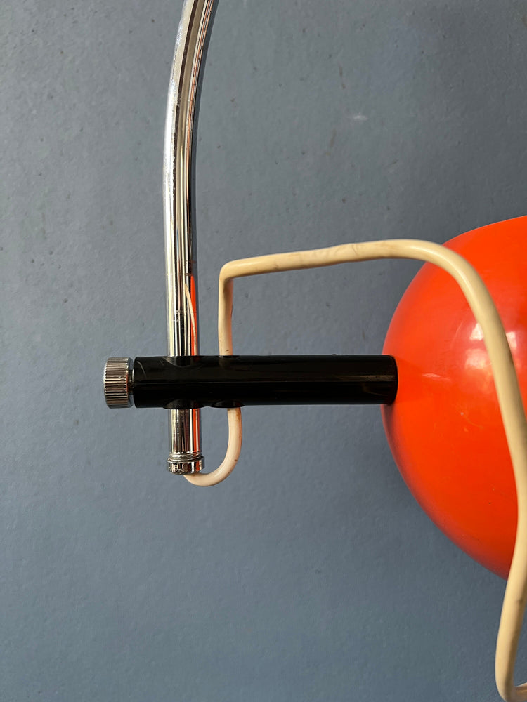 Orange Mid Century Herda Eyeball Wall Lamp