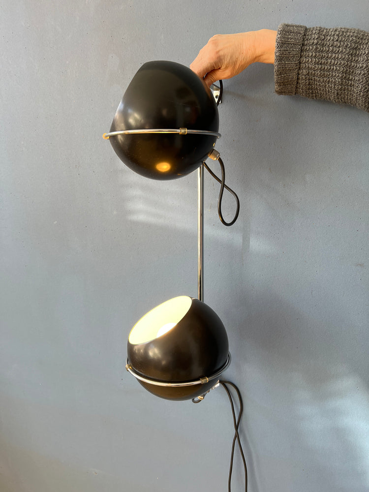 Black Mid Century GEPO Eyeball Wall Lamp