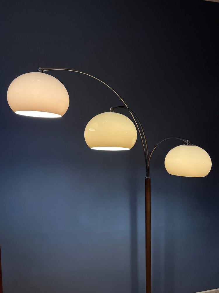 Vintage Dijkstra Mushroom Triple Arc Floorlamp | Space Age Lamp | Mid Century Modern 70s Lighting