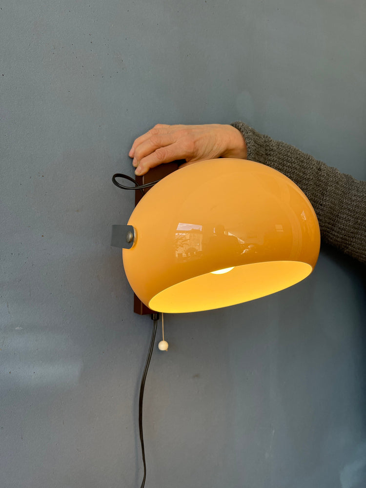 Beige Dijkstra Mushroom Wall Light / Space Age Wall Lamp