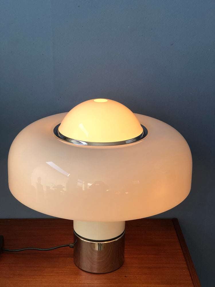 Vintage Guzzini Brumbry / Brumbury Table Lamp by Luigi Massoni | Space Age