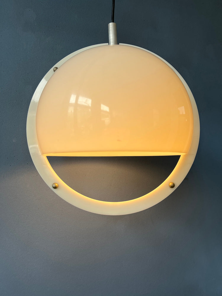 Mid Century Massive Pendant Light / Guzzini Style Space Age Lamp / Vintage 70s Lighting