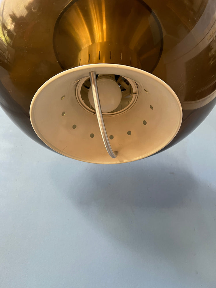 Dijkstra Space Age Pendant Light - Bronze Vintage Light Fixture - Acrylic Glass Shade