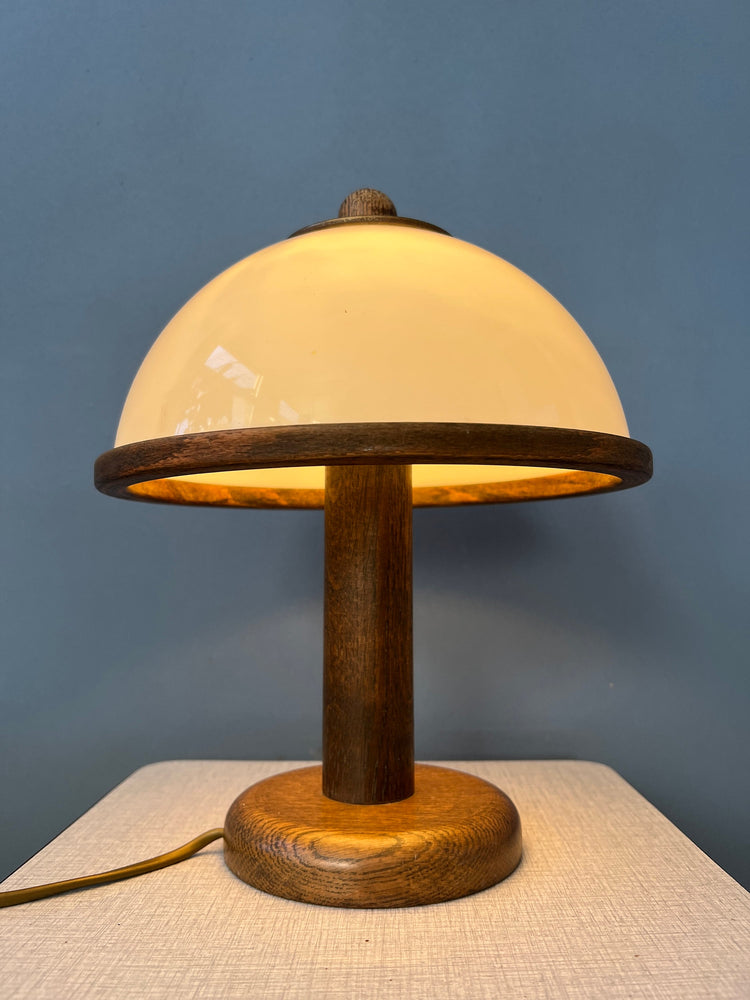 Small Steinhauer Wooden Mushroom Table Lamp