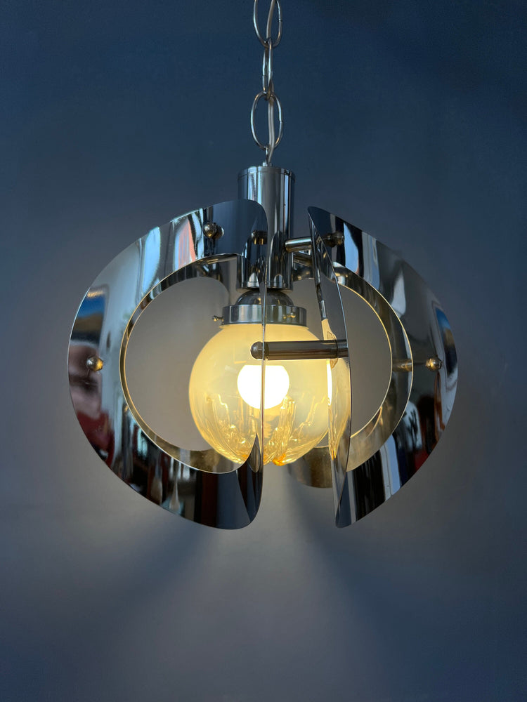 Vintage Mazzega Murano Glass Pendant Lamp