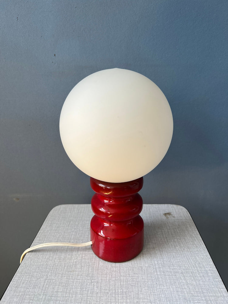 Mid Century Carlo Nason-Style Glass Lamp | Vintage Murano Lighting | 70s Space Age Light