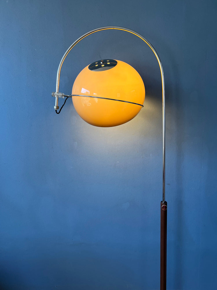 Mid Century GEPO Mushroom Arc Floor Lamp | Guzzini Style Space Age Light