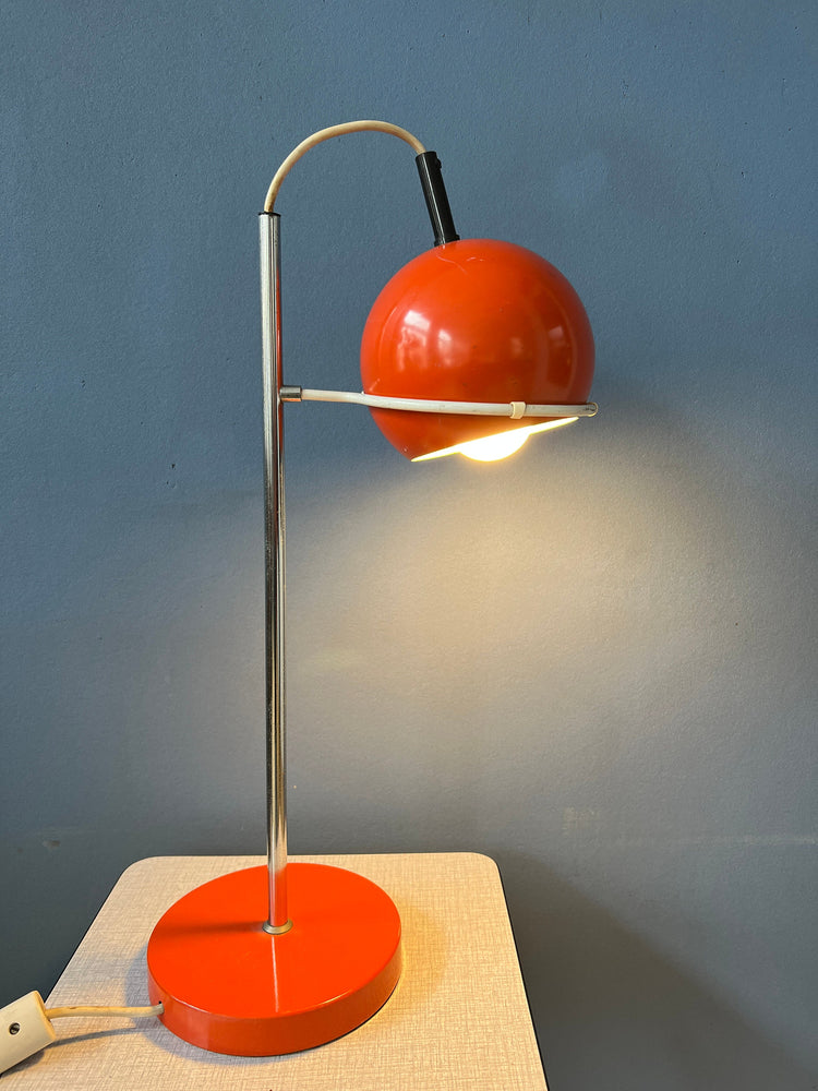 Red GEPO Eyeball Table Lamp | Space Age Desk Lamp