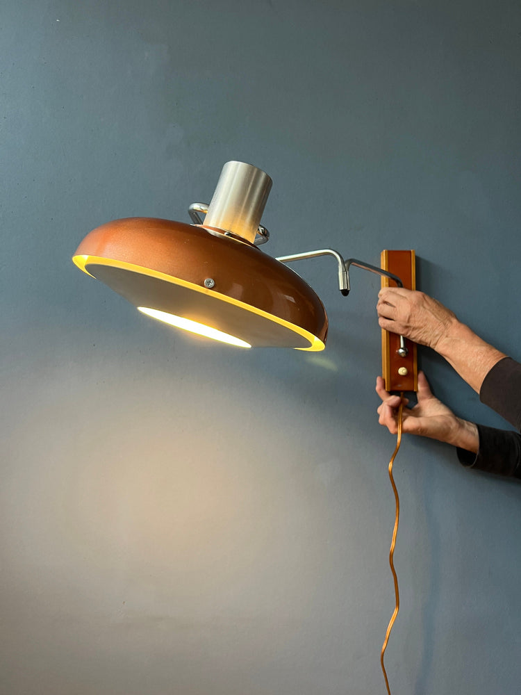 Vintage Lakro Swing-Arm Wall Lamp / Space Age Lamp / Mid Century Lamp