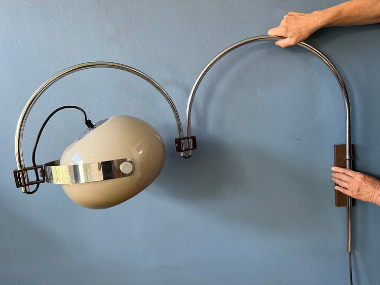 Vintage Wall Lamp | Dijkstra Double Arc Lamp | Space Age Lamp | Mushroom Lamp | 70s Mid Century Modern Light