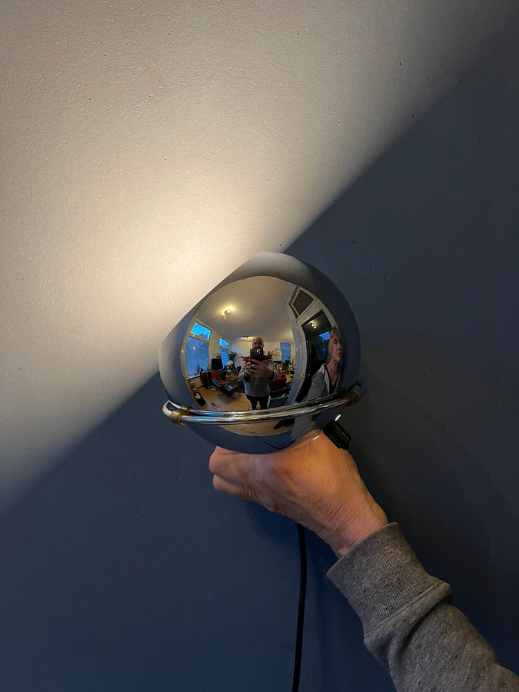 Mid Century Chrome GEPO Eyeball Wall Lamp