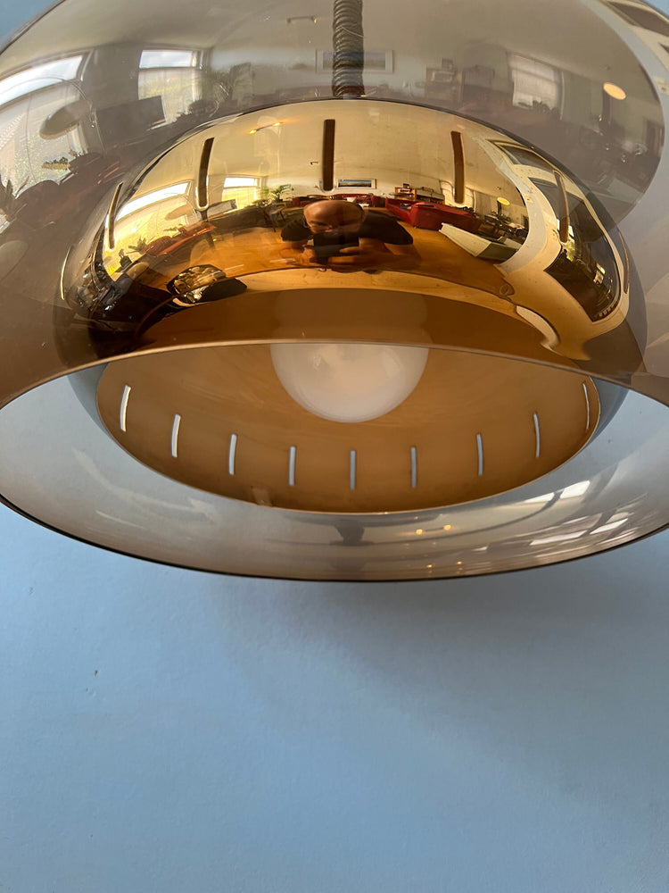 Vintage Herda Space Age Pendant / Mid Century Lamp / 70s / Guzzini Style