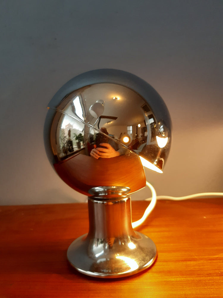 Vintage Set (2) Eclipse Table Lamps | Space Age / Eyeball Lamps
