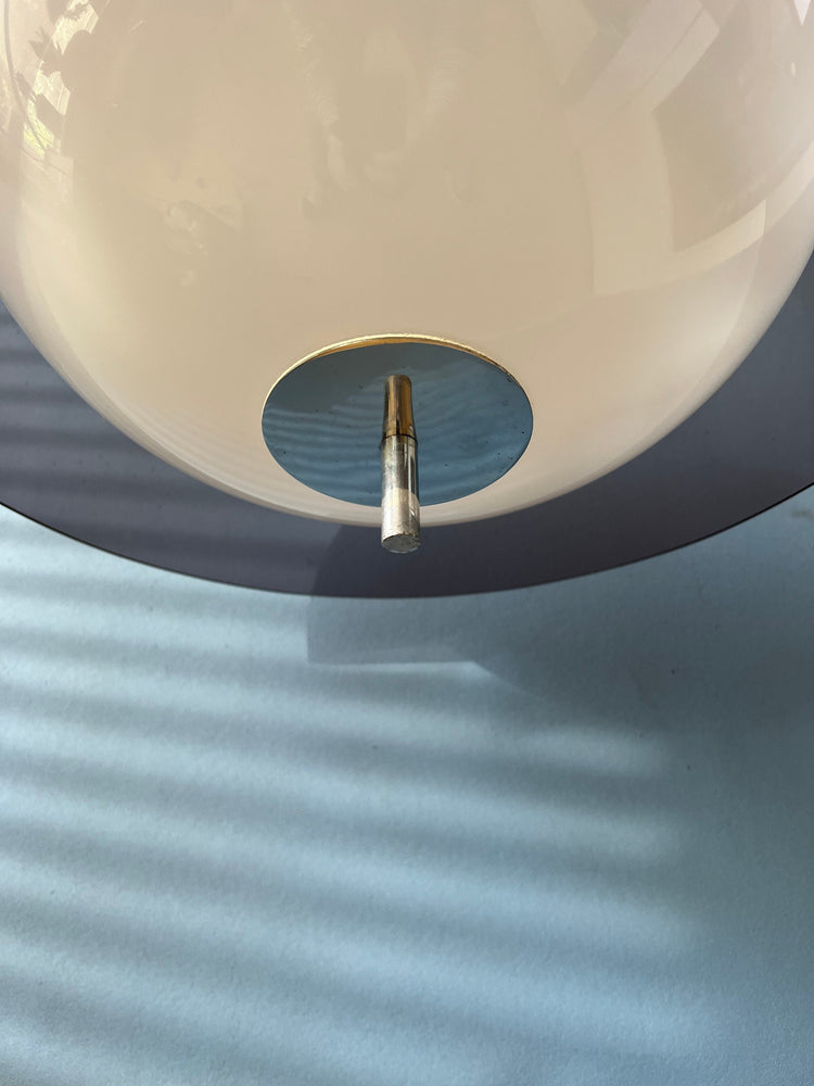 Mid Century Dijkstra Space Age Light Fixture / Purple Vintage Pendant Lamp