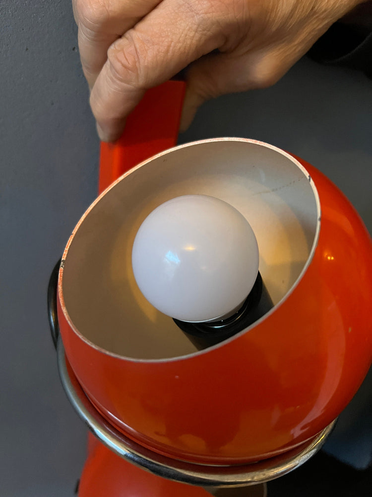 Mid Century Red GEPO Space Age Eyeball Wall Lamp