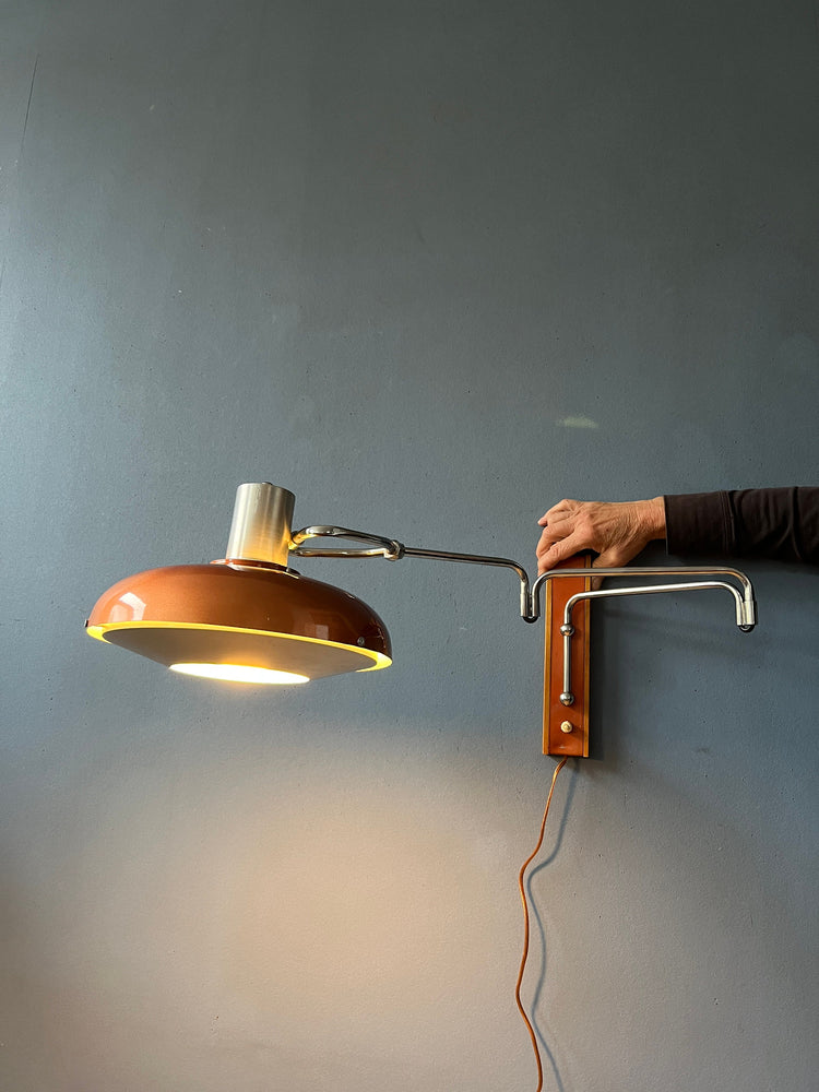 Vintage Lakro Swing-Arm Wall Lamp / Space Age Lamp / Mid Century Lamp