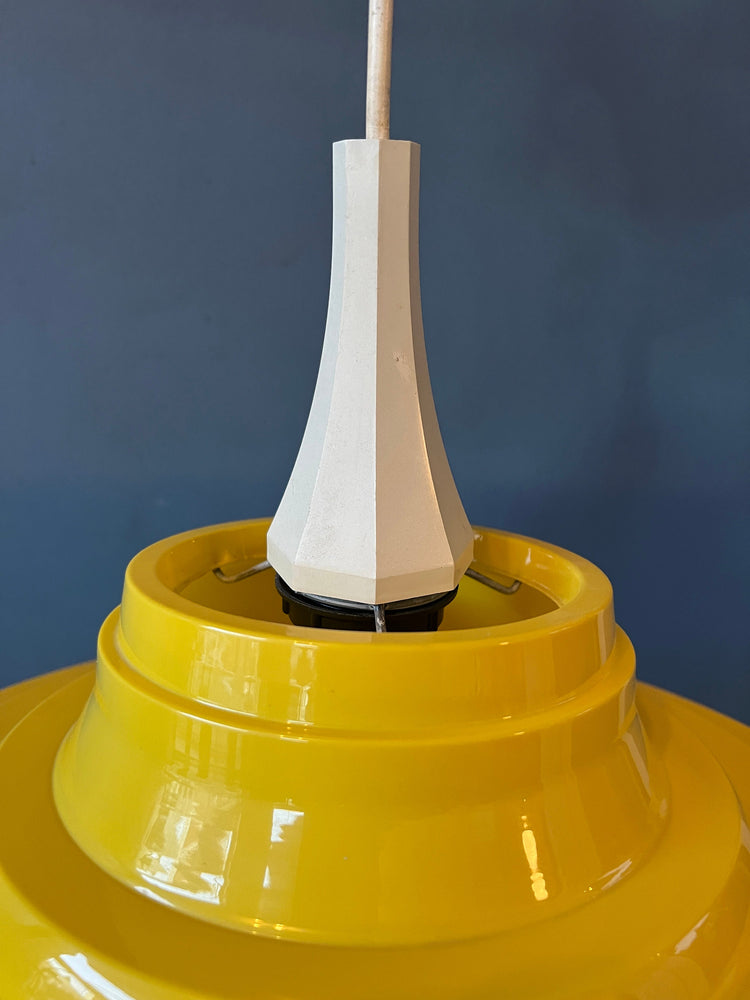 Vintage Yellow Space Age Pendant Lamp by Massive Belgium