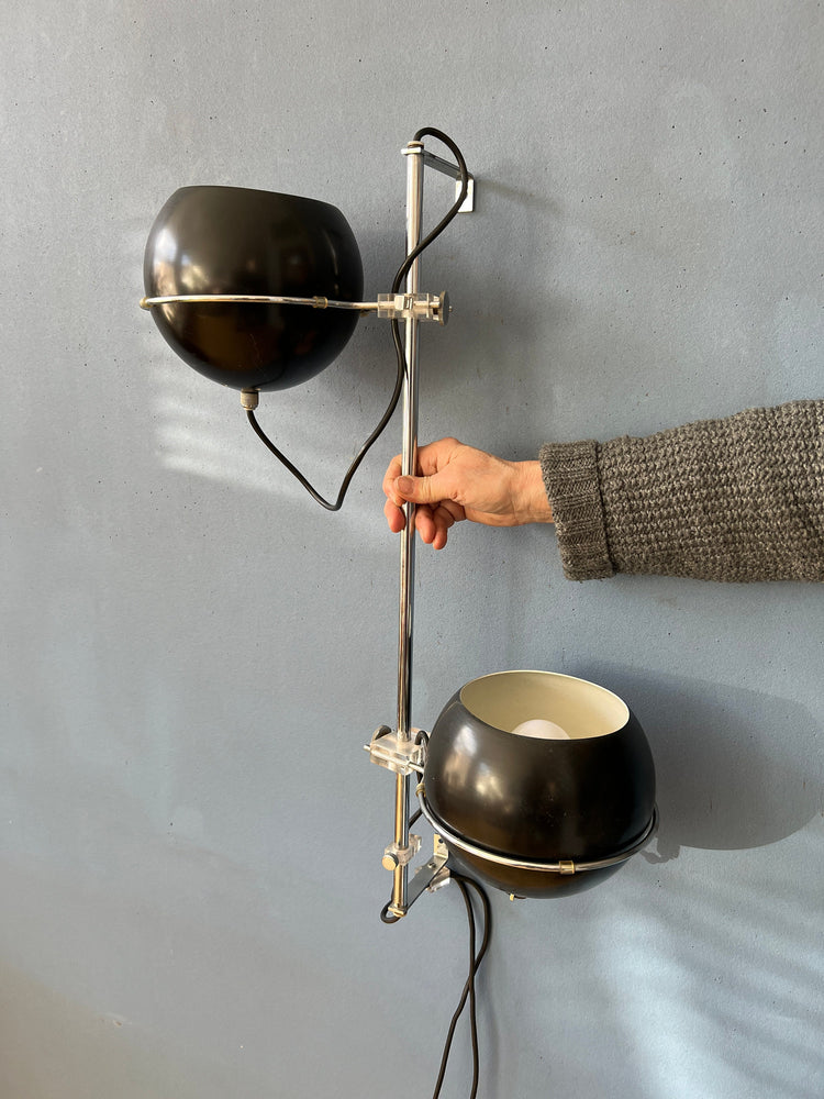 Black Mid Century GEPO Eyeball Wall Lamp