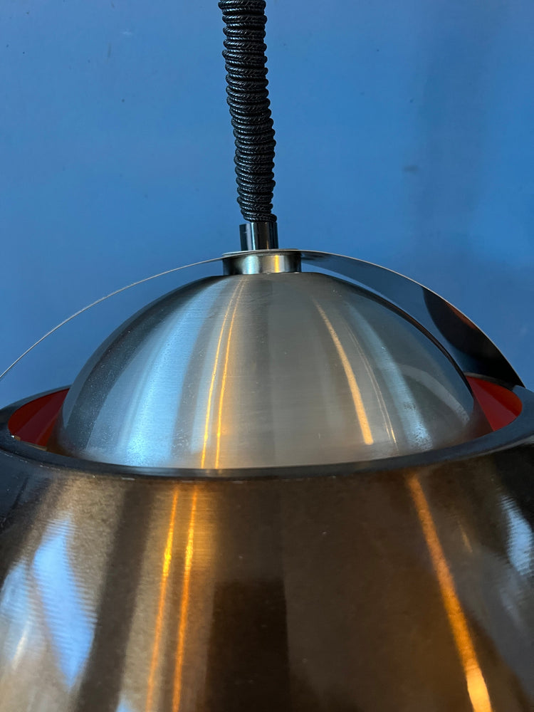 Orange Lakro Amstelveen Space Age Pendant Light with Rise-and-Fall