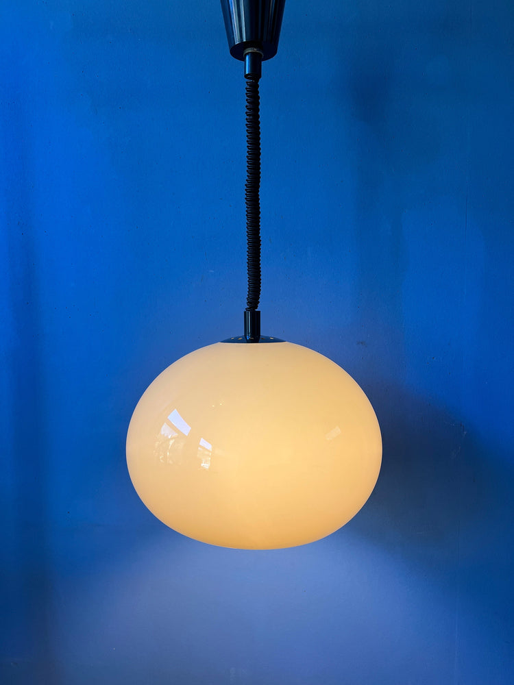 Mid Century Dijkstra Pendant Lamp / 70s Space Age Light Fixture
