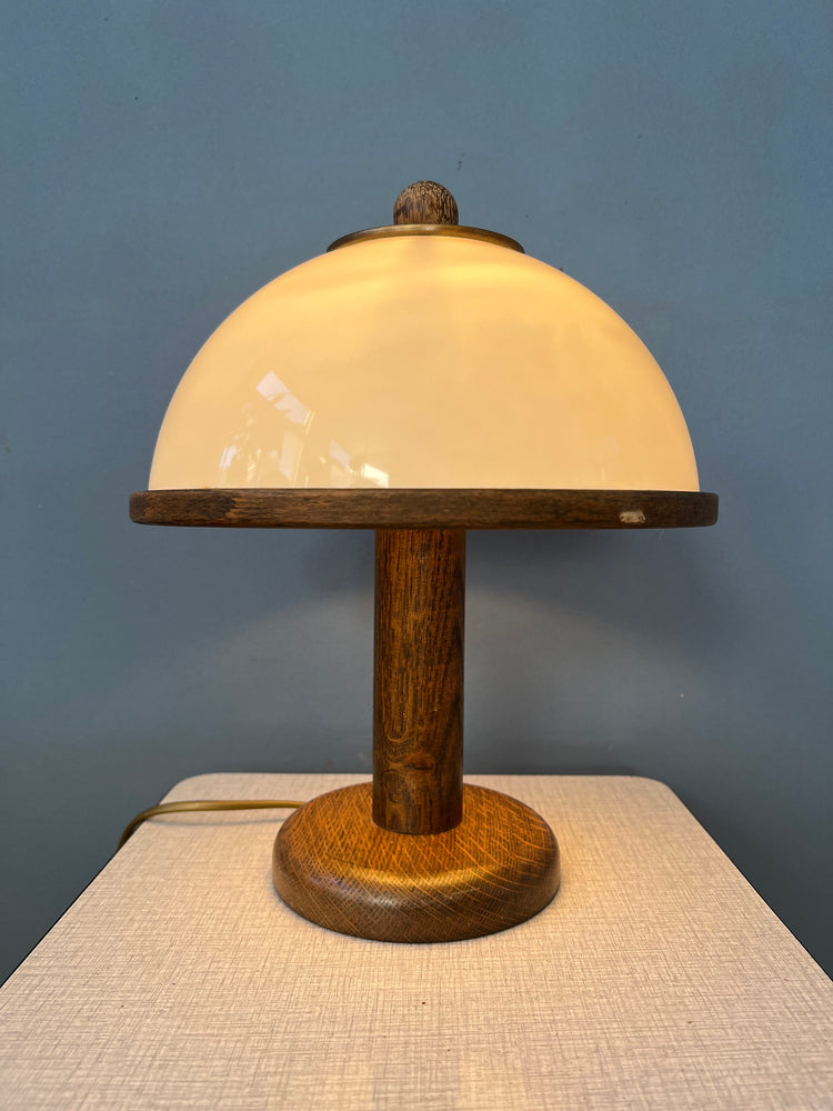 Small Steinhauer Wooden Mushroom Table Lamp