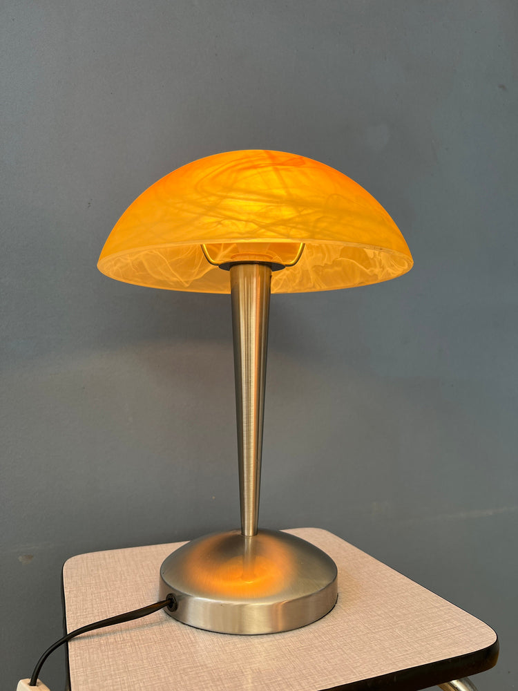 Vintage Mushroom Glass Table Lamp