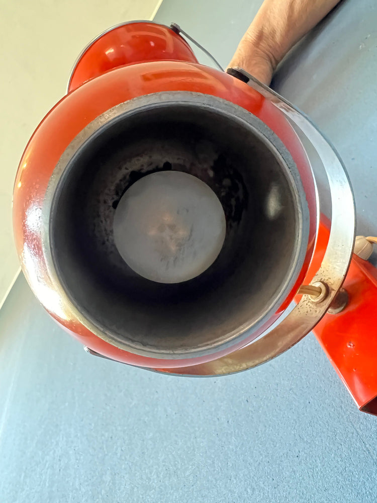 Vintage Space Age Eyeball Wall Lamp | Mid Century Lighting | Orange 70s Sconce
