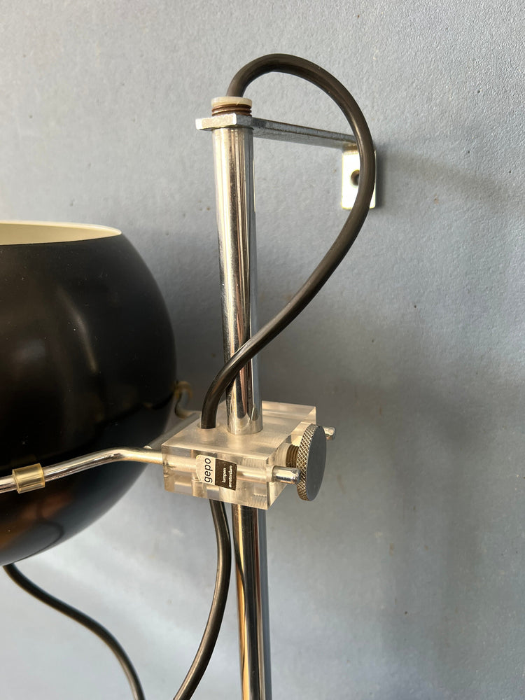 Black Mid Century GEPO Eyeball Wall Lamp