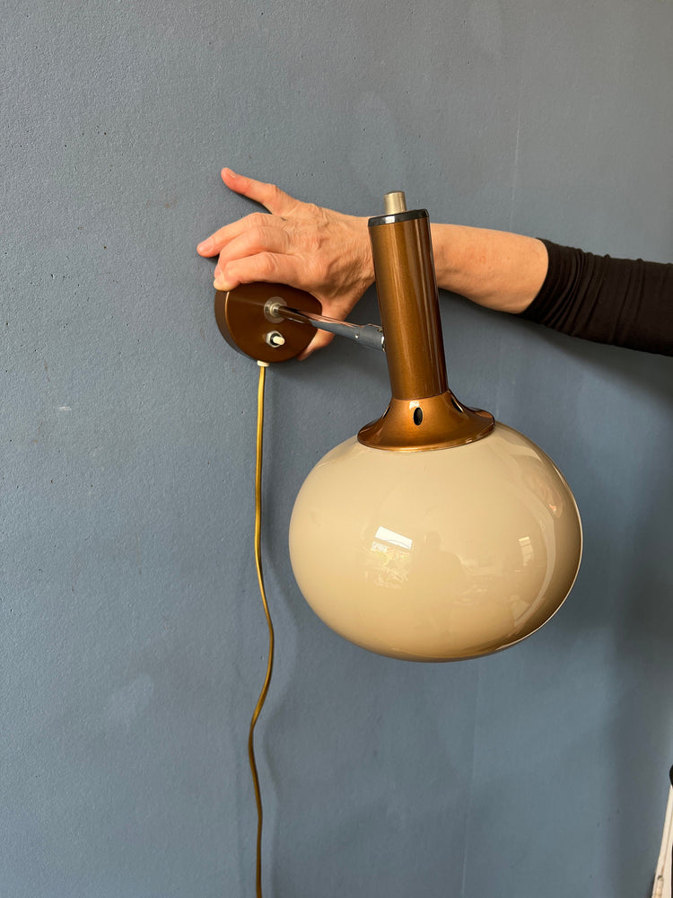 Vintage Koch and Lowy OMI Mushroom Wall Light | Space Age Sconce | Mid Century Modern 70s Lamp