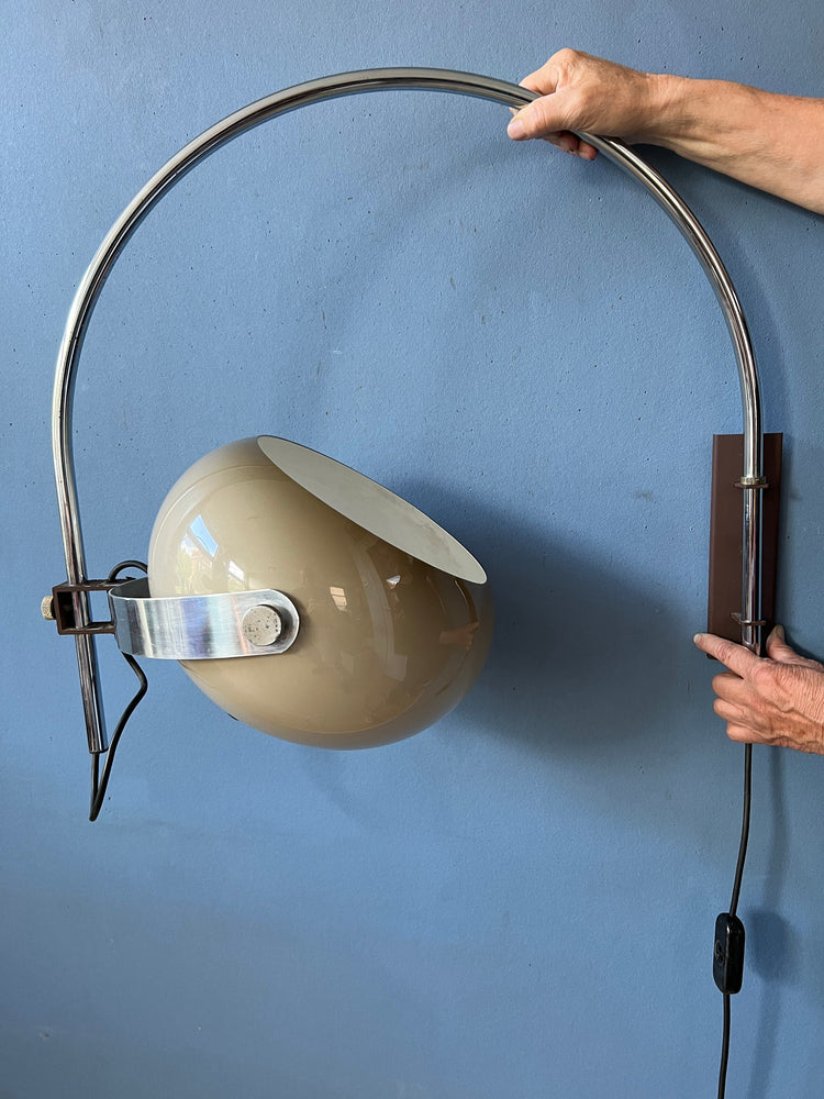 Mid Century Lamp | Dijkstra Arc Wall Lamp | Mushroom Lamp | Vintage Sconce Light