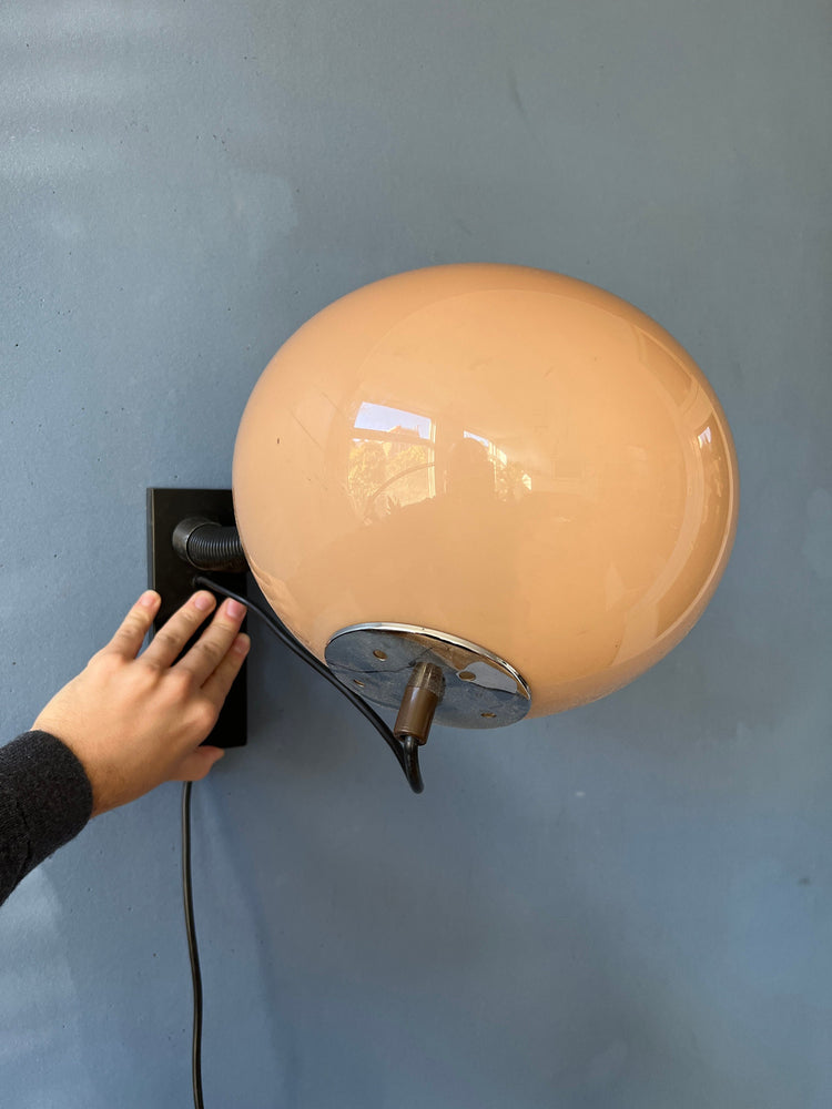Vintage Koch and Lowy OMI Mushroom Wall Light | Space Age Sconce | Mid Century Modern 70s Lamp