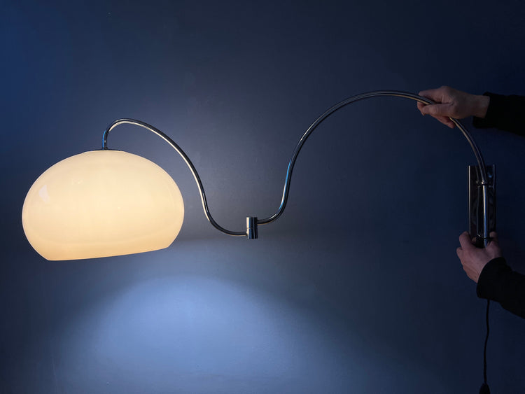 Mid Century Dijkstra Double Arc Mushroom Wall Lamp