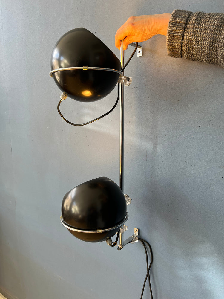 Black Mid Century GEPO Eyeball Wall Lamp