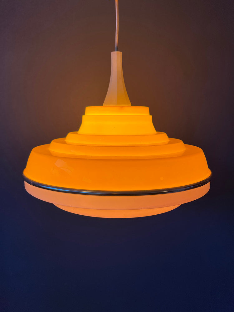 Vintage Yellow Space Age Pendant Lamp by Massive Belgium