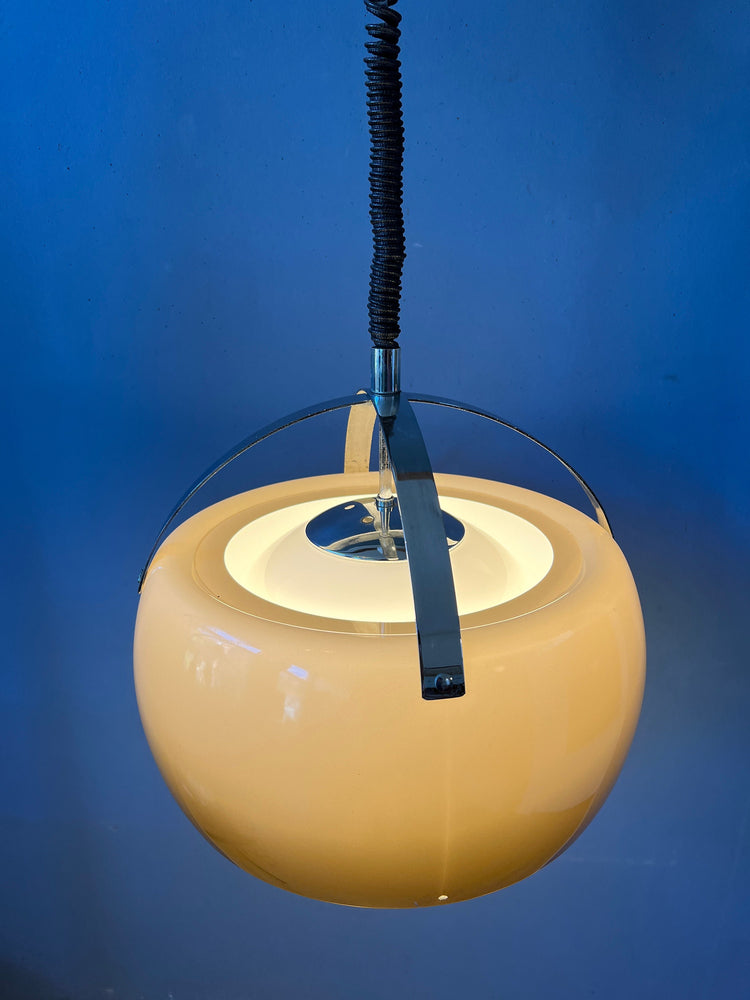 Vintage Tronconi Pendant Lamp / Space Age Light Fixture / Guzzini Style Lighting