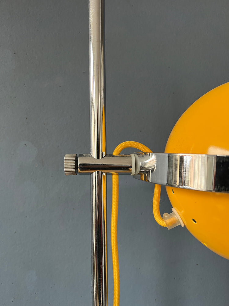 Yellow Vintage Herda Space Age Eyeball Floor Lamp