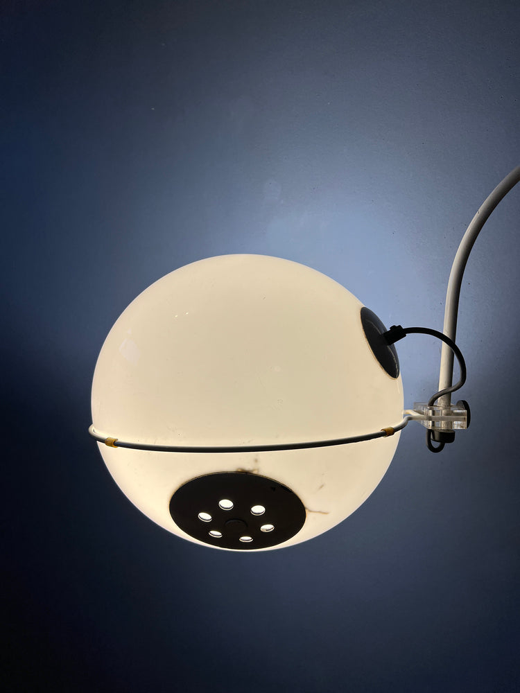 GEPO Space Age Arc Wall Light with White Mushroom Shade
