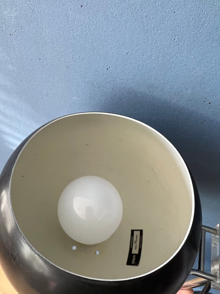 Black Mid Century GEPO Eyeball Wall Lamp