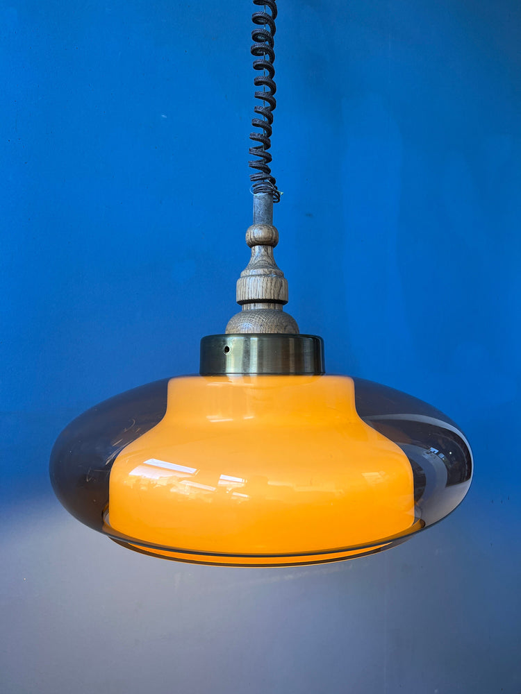 Mid Century Herda Space Age Pendant Light | Vintage Lamp | Retro 70s Ceiling Lighting
