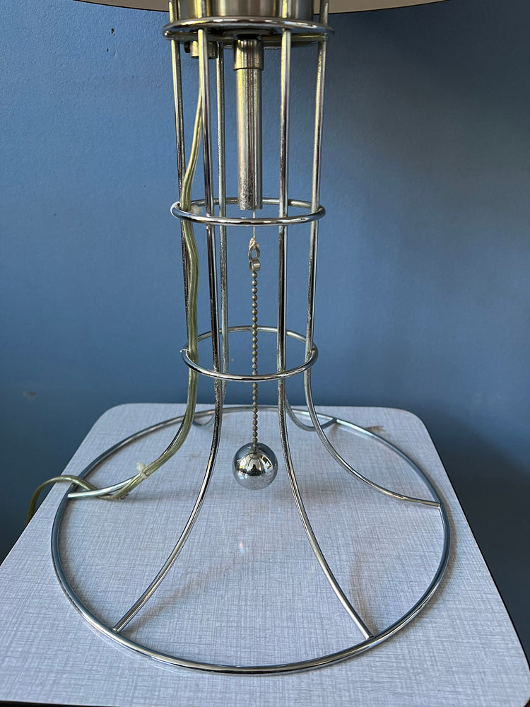 Herda's Classic Mushroom Table Lamp / Space Age Desk Light / Mid Century Modern Lighting / Chrome 70s