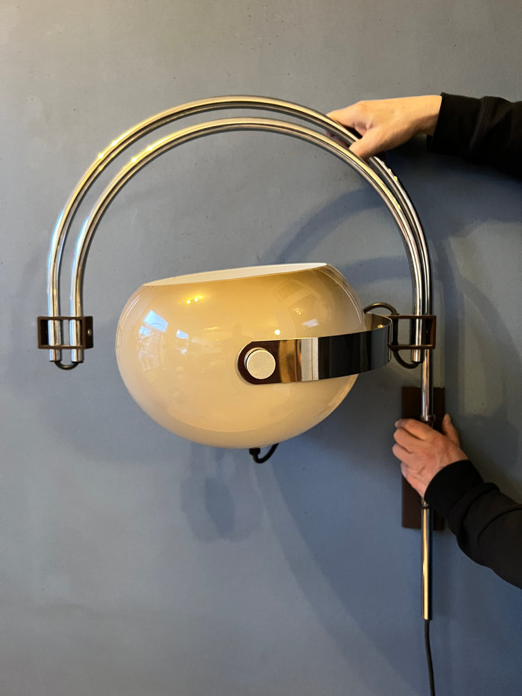 Mid Century Dijkstra Double Arc Mushroom Wall Lamp