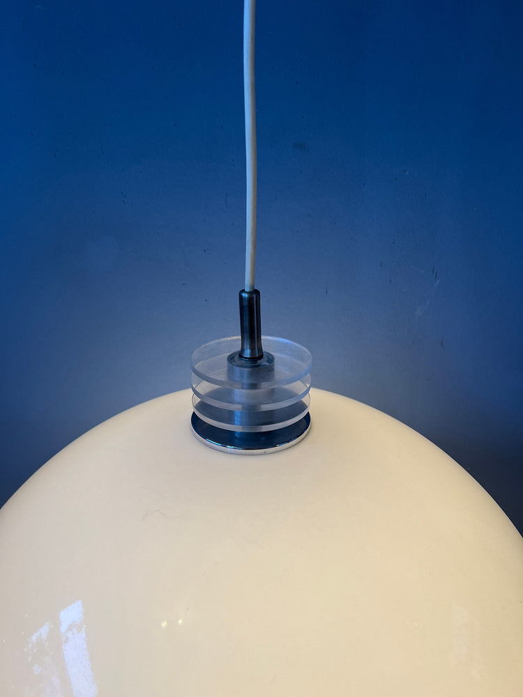 Mushroom Pendant Lamp - White Space Age Light Fixture