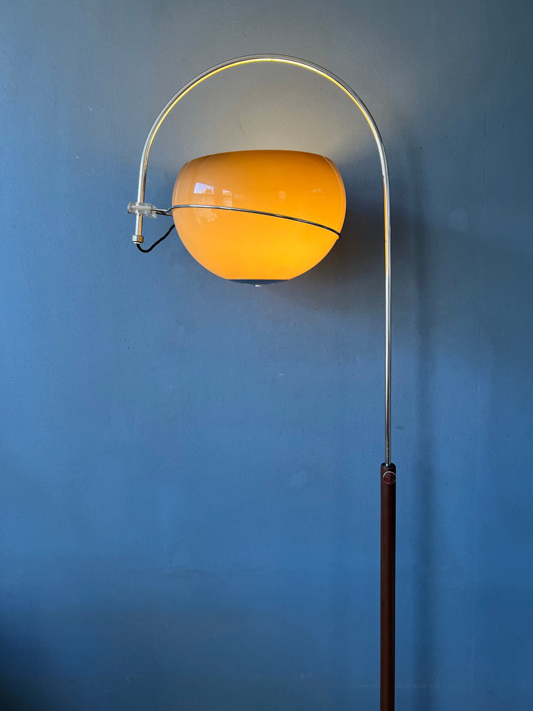 Mid Century GEPO Mushroom Arc Floor Lamp | Guzzini Style Space Age Light