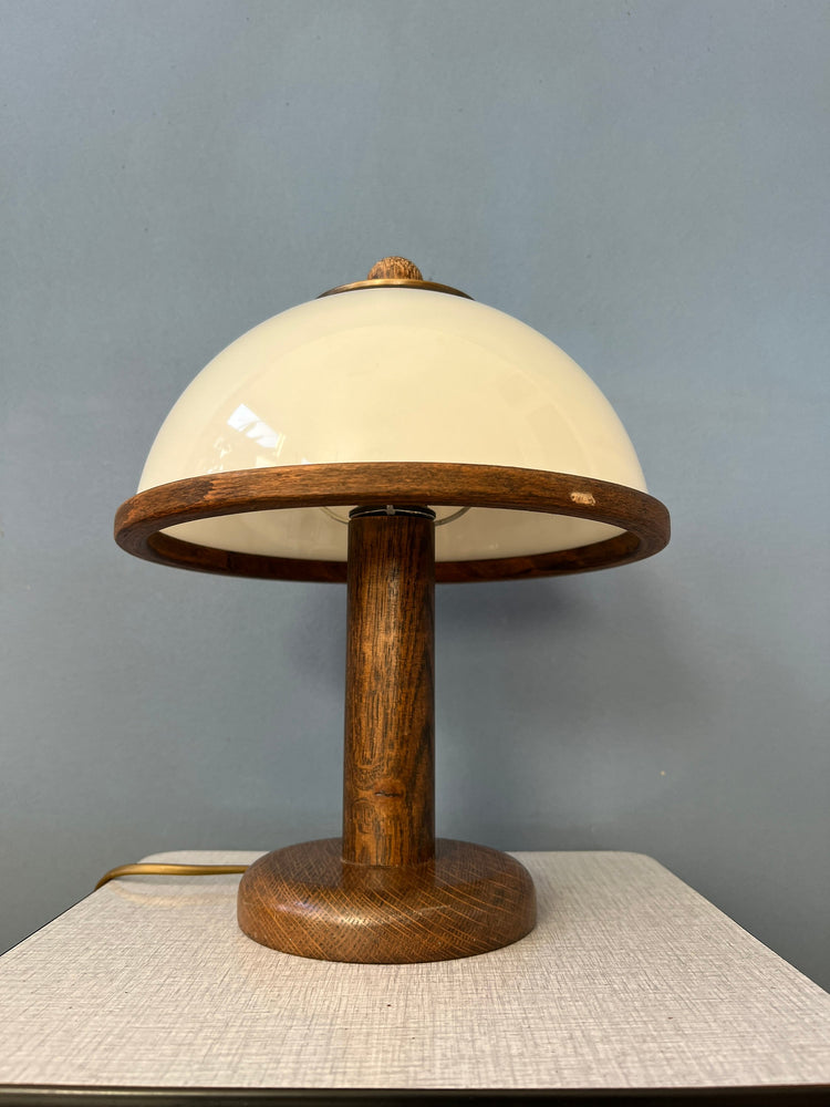 Small Steinhauer Wooden Mushroom Table Lamp