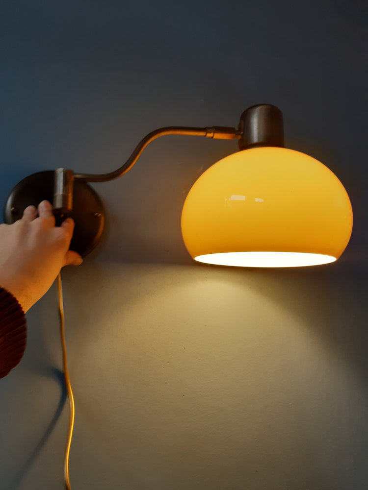 Vintage Koch & Lowy OMI Mushroom Wall Lamp | Space Age Lamp